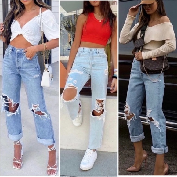 AGOLDE 90's Jean Mid Rise Loose Fit Destroyed Distressed Jeans Size 28 - Picture 10 of 10